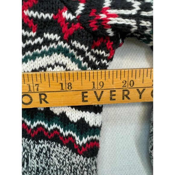 Chaps Mens Fair Isle Sweater S Size Black/Gray Nordic Pattern 1 Knitwear Crewnec - Picture 10 of 13